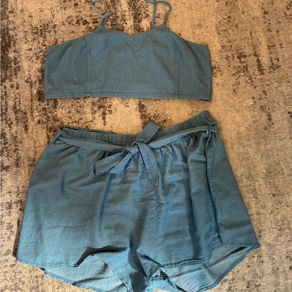 SHEIN Blue Two-Piece Set